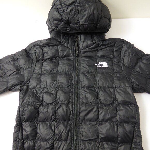 The North Face Boys' Black Thermaball Hooded Jacket, Size 10-12 Years - Picture 1 of 4